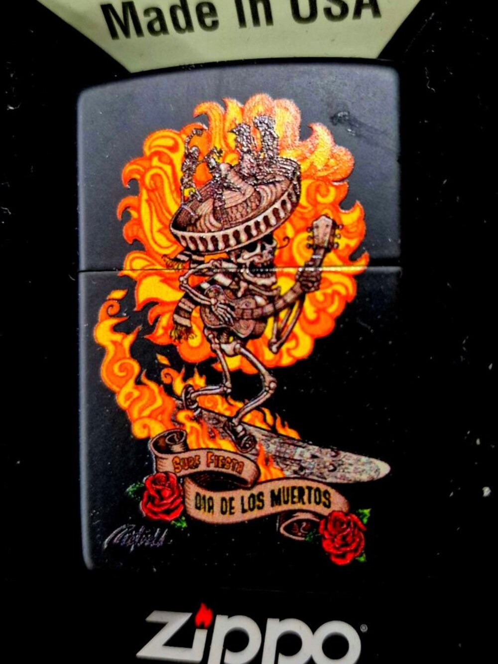 Shar Rick Reitveld Day Of The Dead Zippo Lighter